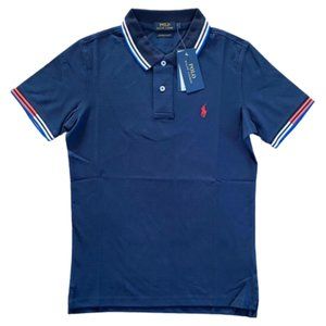 NWT Polo Ralph Lauren Mesh  Navy Polo Shirt Size Small